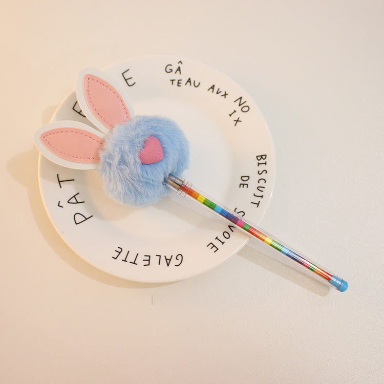 Wholesale Rabbit Fur Ball Plastic Pens